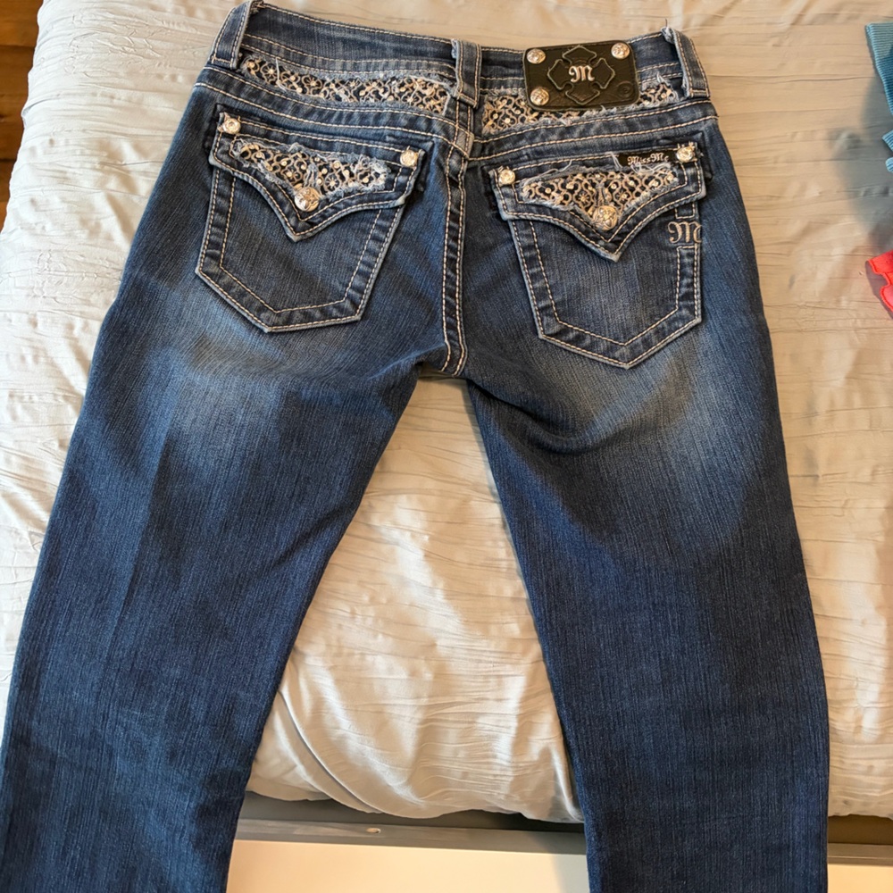 Miss Me Women's Boot Cut Jeans - Medium Wash Blue - Picture 2 of 8